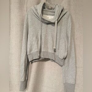 Spiritual Gangster Heather Gray Cowl Neck Hoodie | M